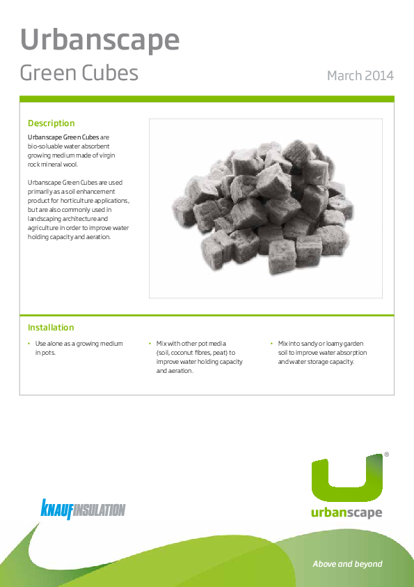 Datasheet - Green Cubes