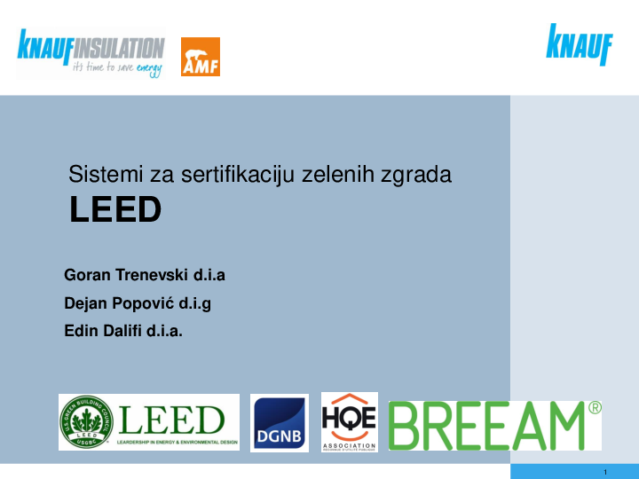 KA 2012 - Sistemi sertifikacije zelenih zgrada - LEED