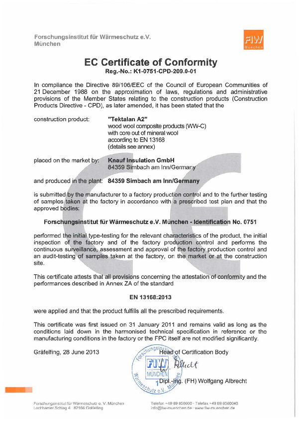Certyfikat EC Tektalan A2