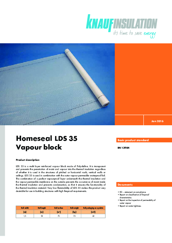 Datasheet - Homeseal LDS 35