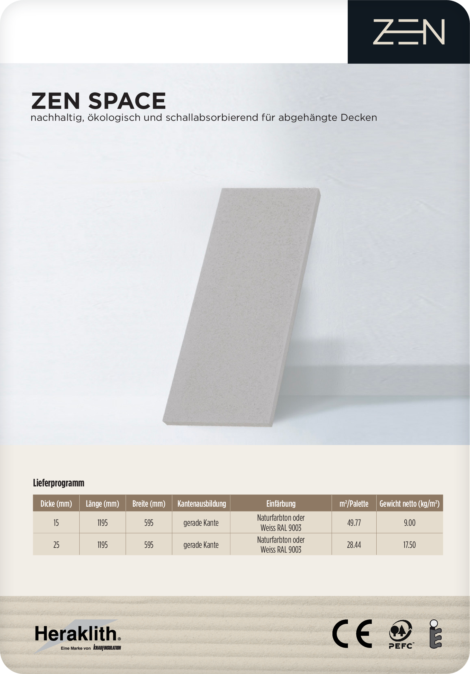 Datenblatt ZEN Space