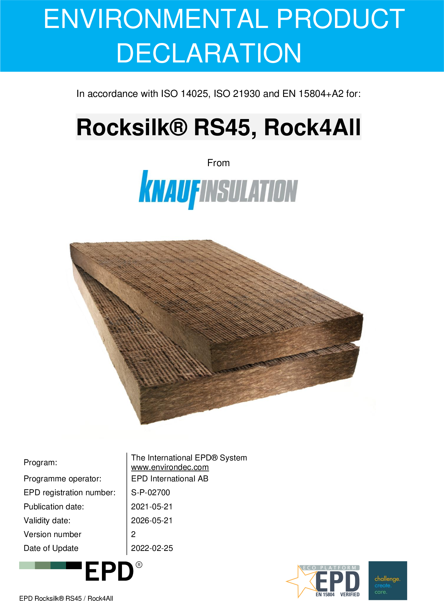 Rocksilk® RS45, Rock4All
