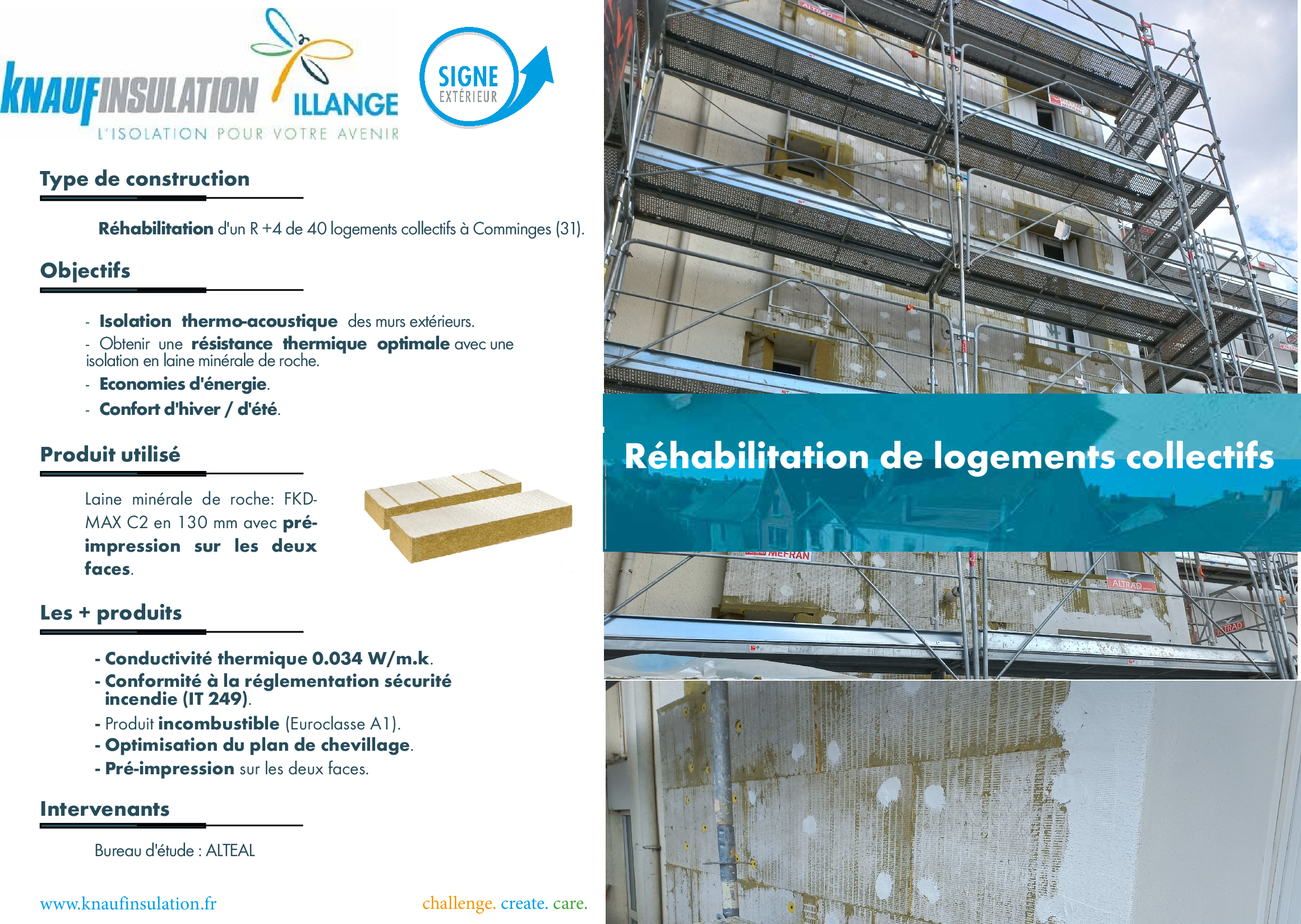 Fiche chantier - Réhabilitation logements collectifs Comminges (31)
