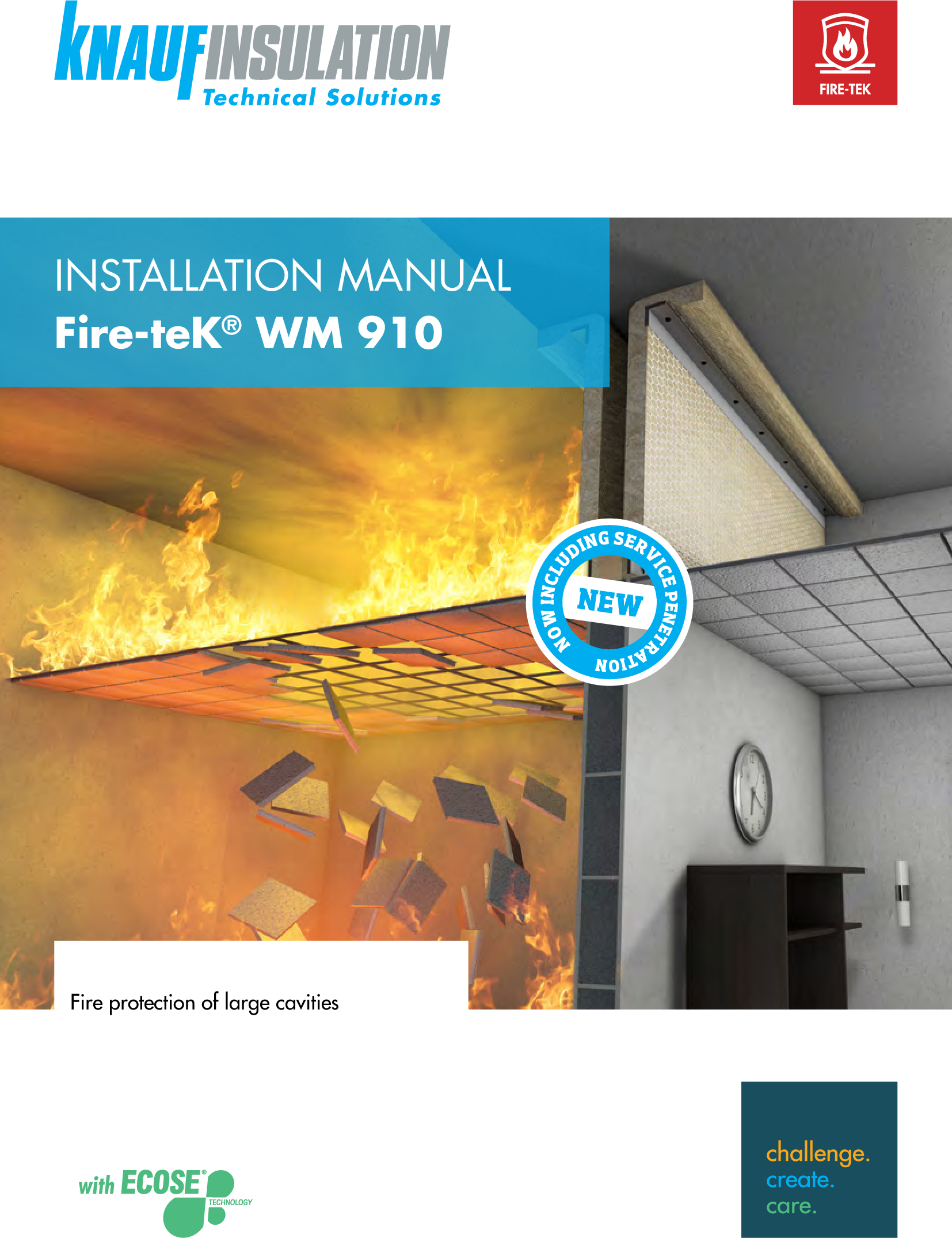 Installation-manual_Fire-teK WM 910-Fire protection of large cavities EN