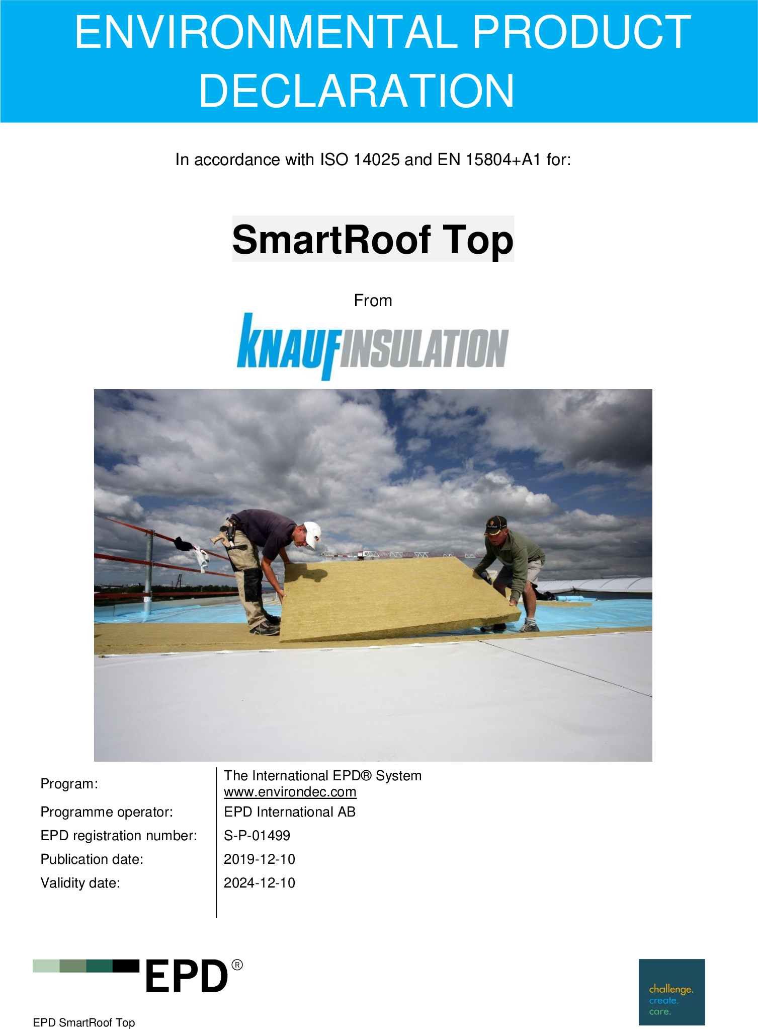 Enviromentální prohlášení o produktu (EPD) - SmartRoof Top