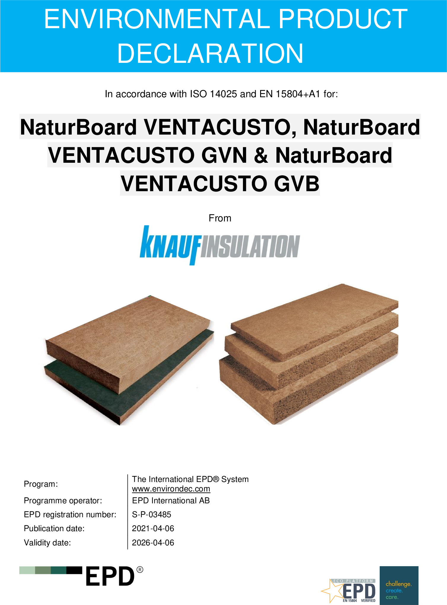 Fisa EPD Naturboard Ventacusto