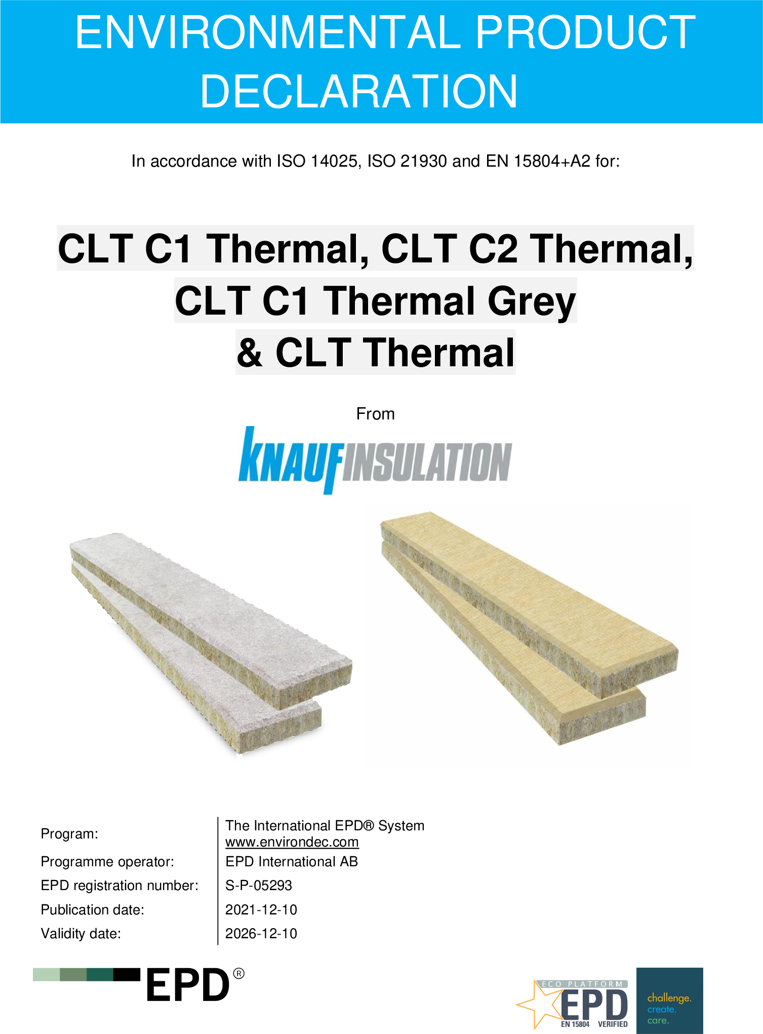 EPD CLT C1 Thermal