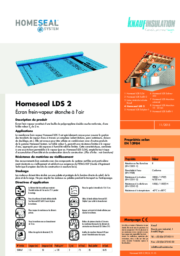 Homeseal LDS 2 - Fiche technique - Produit