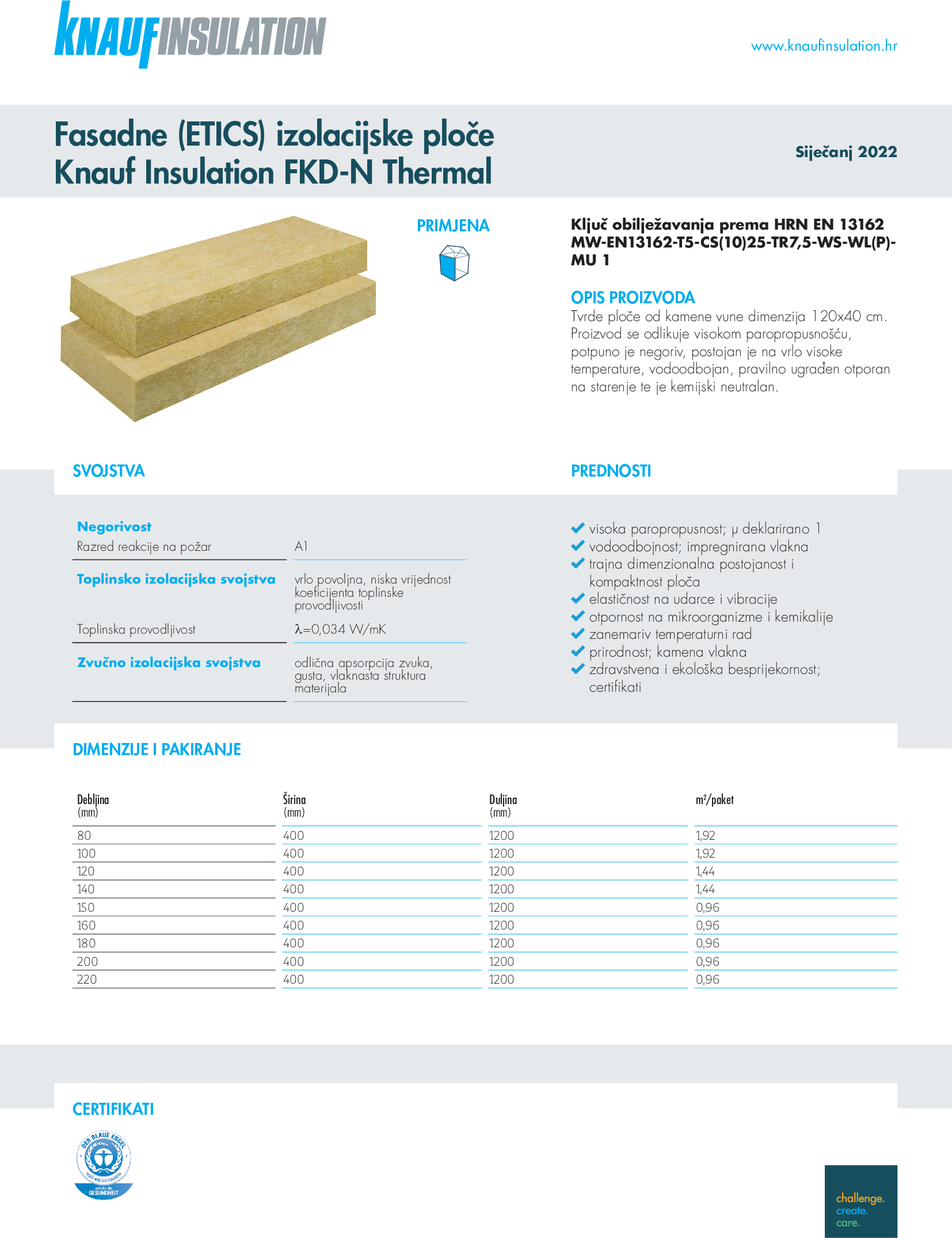 Knauf Insulation fasadne (ETICS) izolacijske ploče FKD-N Thermal