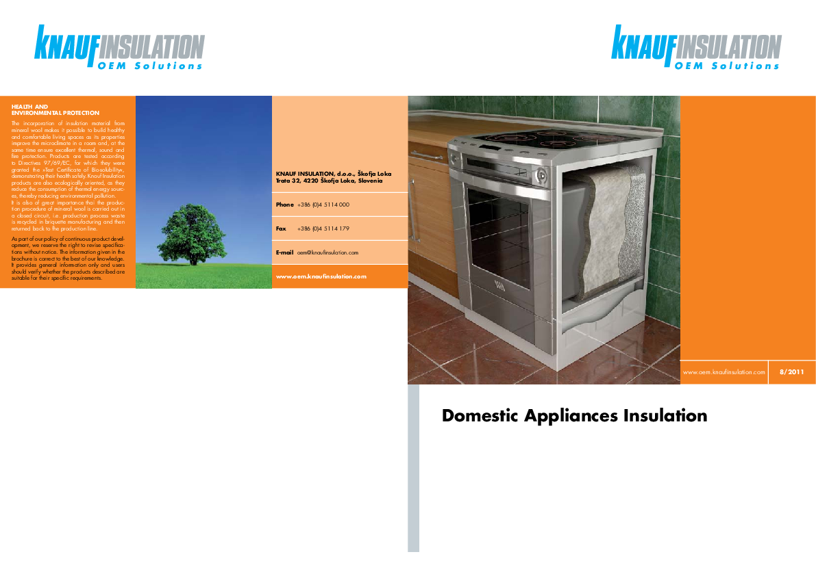 Domestic appliances - Brochure