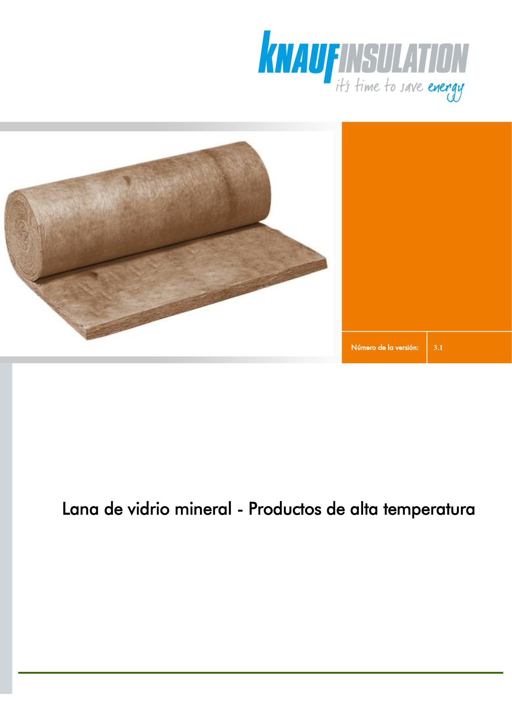 Safety Data Sheet (SDS) – Glass mineral wool / High temperature products with ECOSE Technology