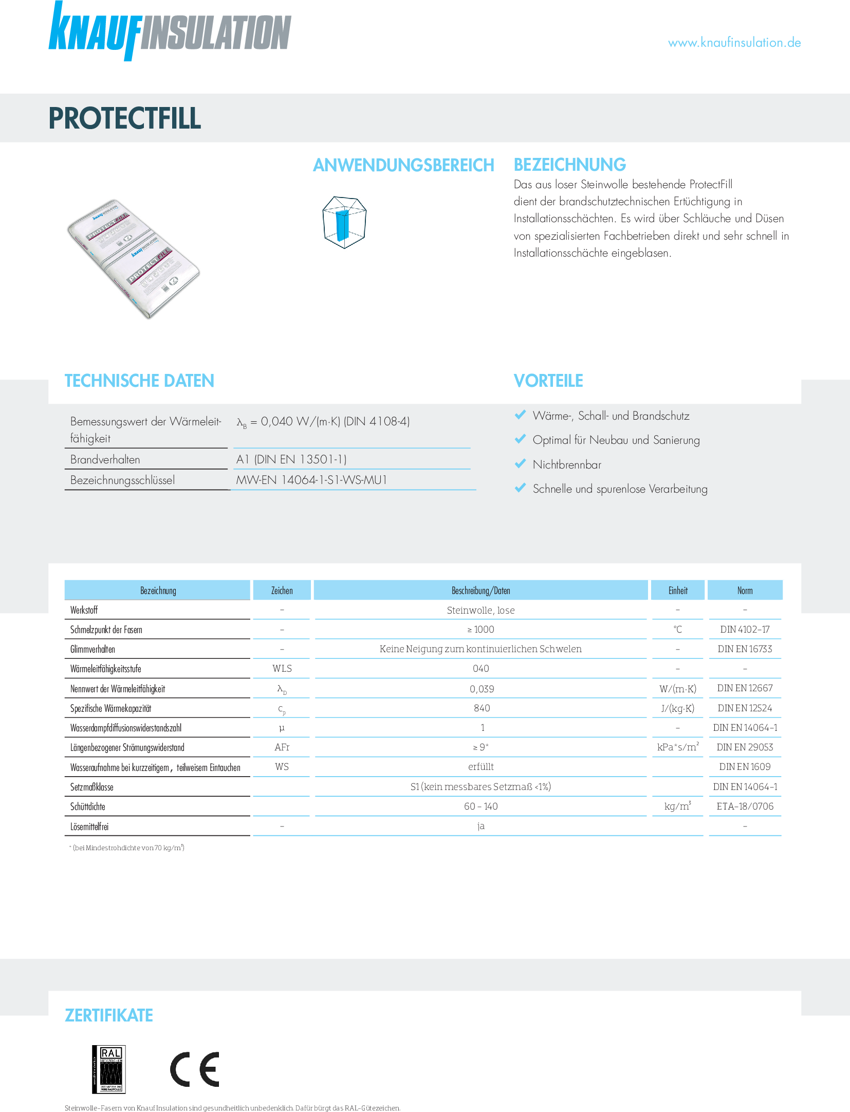 Datenblatt Knauf Insulation ProtectFill