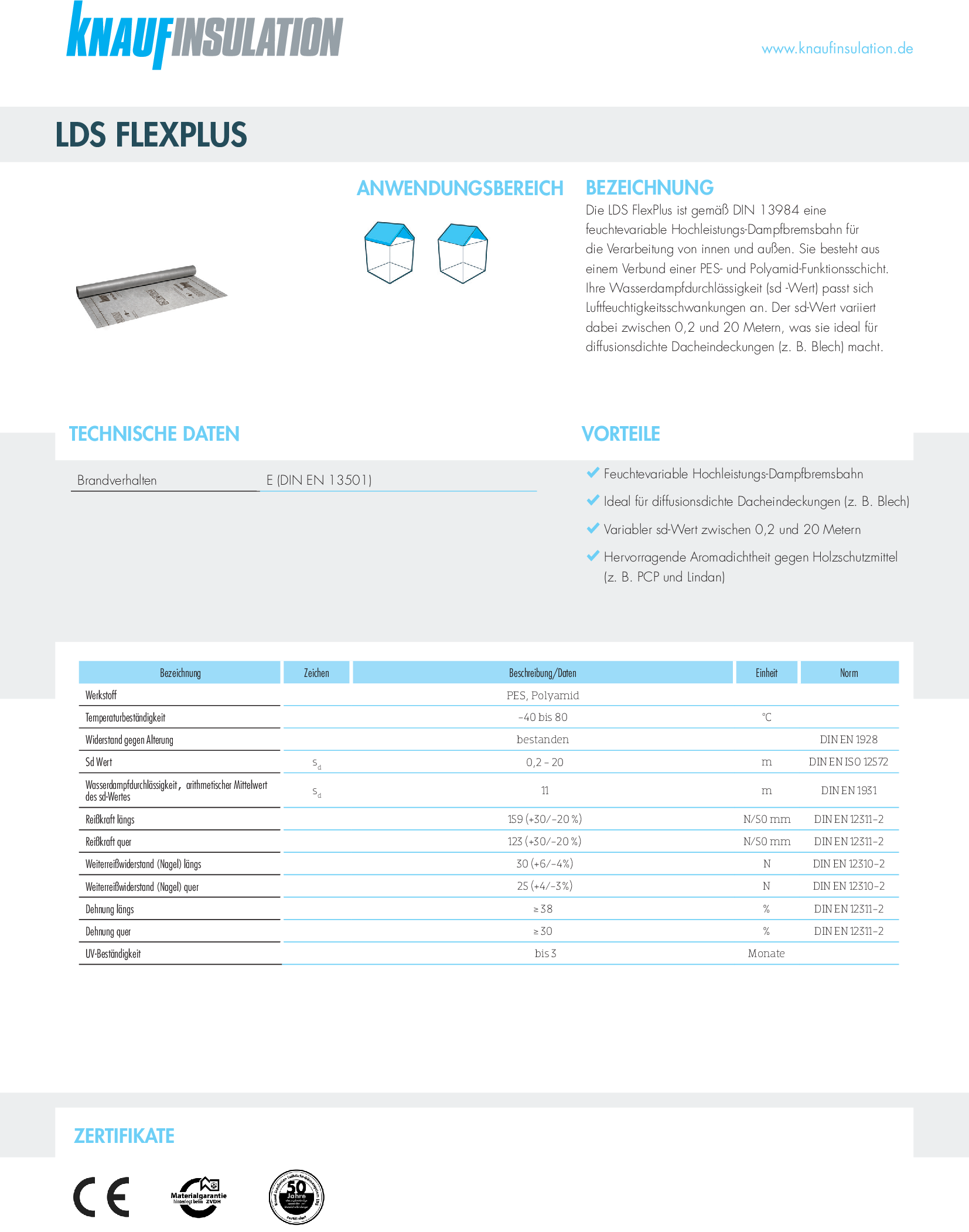 Datenblatt Knauf Insulation LDS FlexPlus