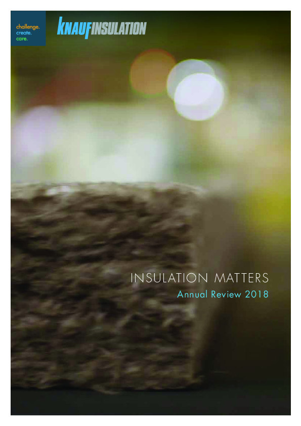 Knauf Insulation godišnje izvješće 2018