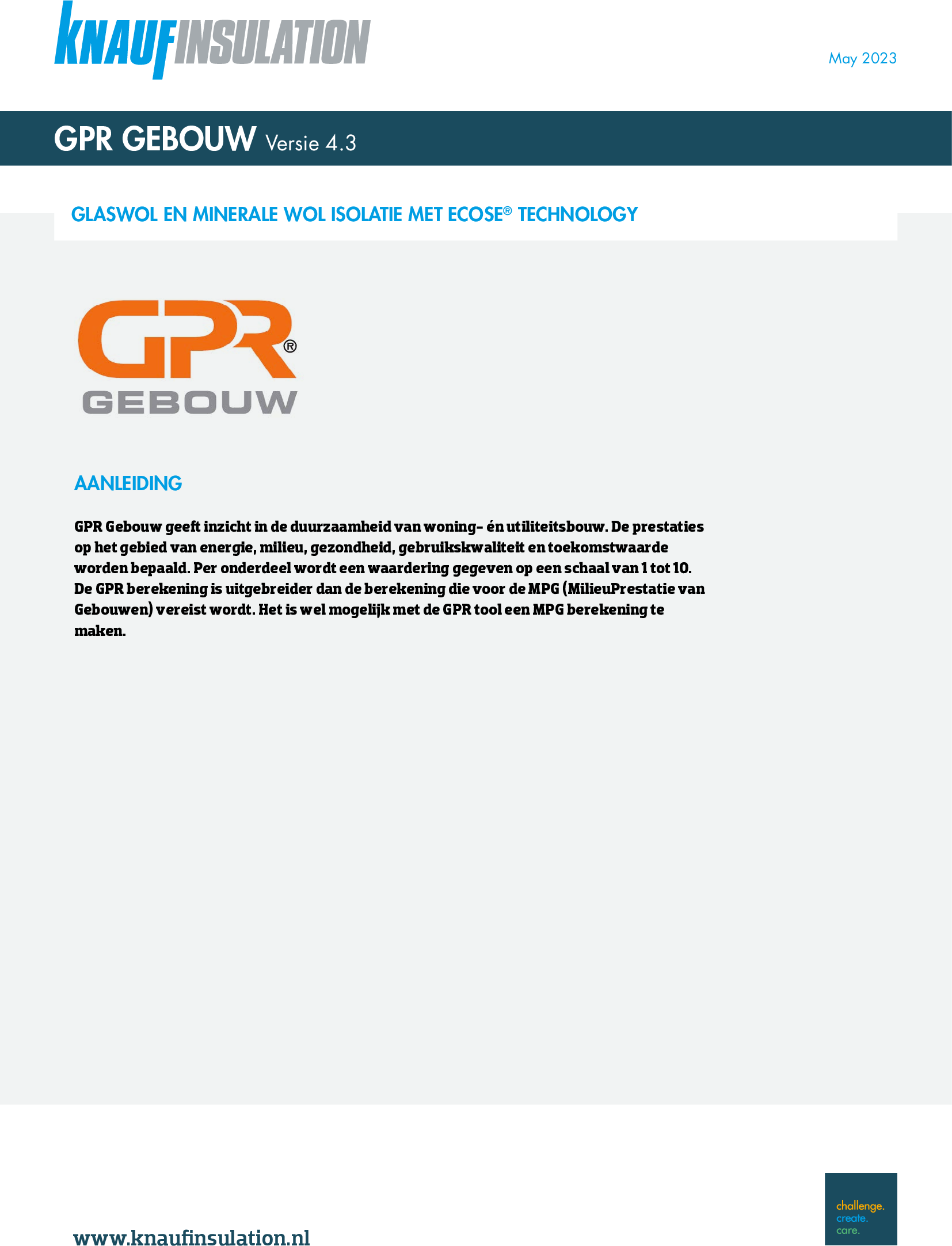 Knauf Insulation Duurzaamheidsdocument_GPR Gebouw