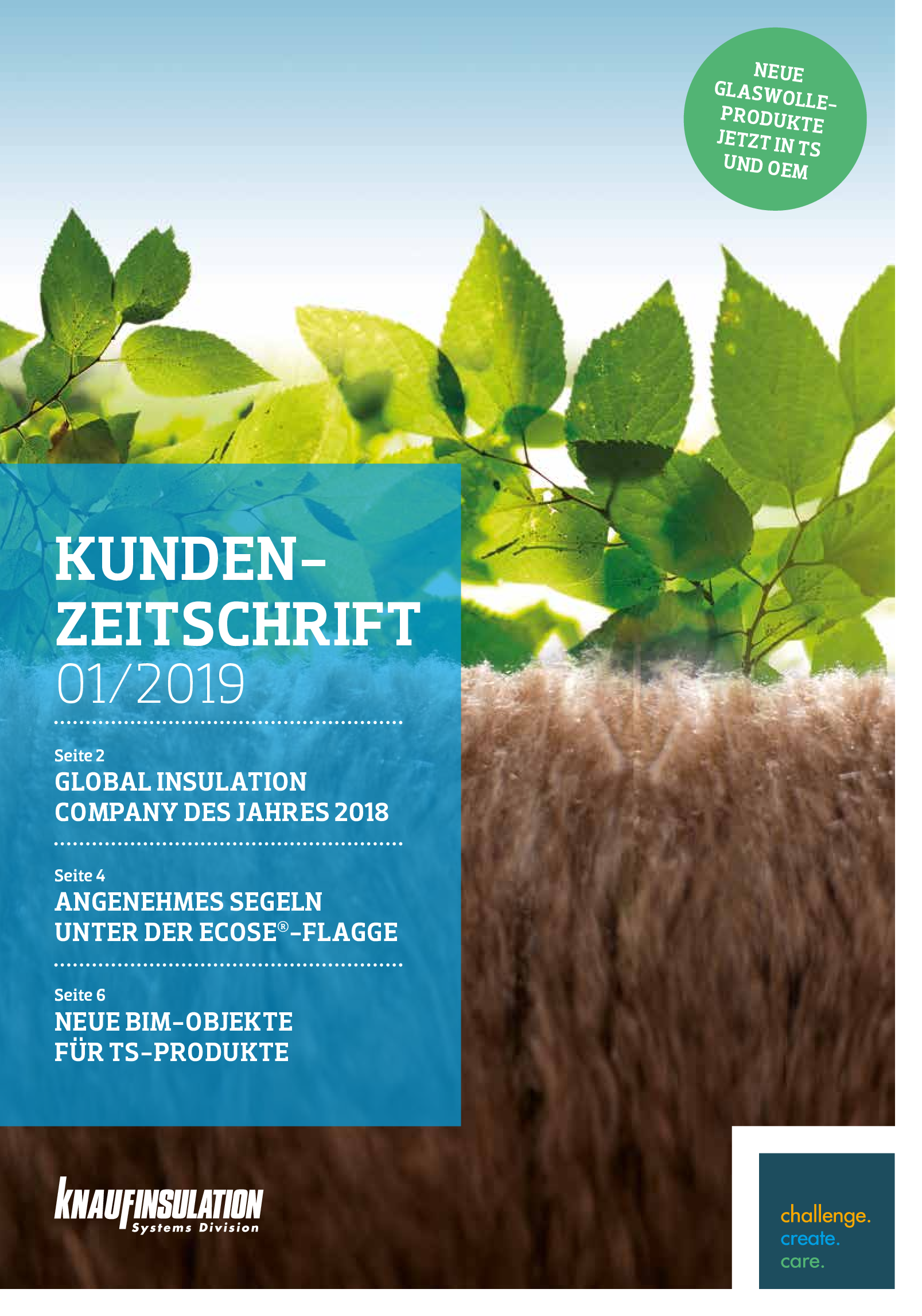 Kunden Zeitschrift_Knauf Insulation Systems Divison_01-2019