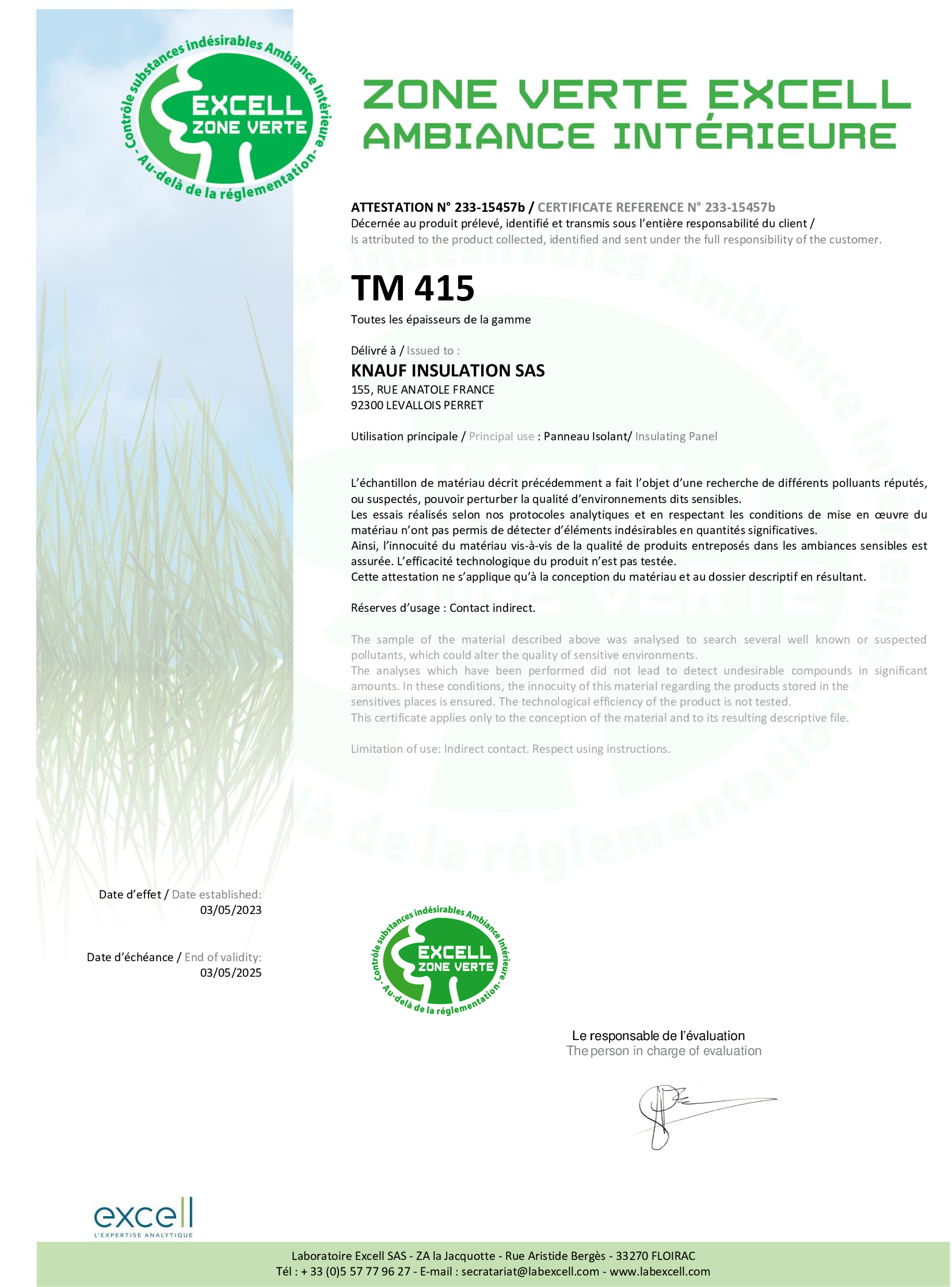 Label Excell TM 415