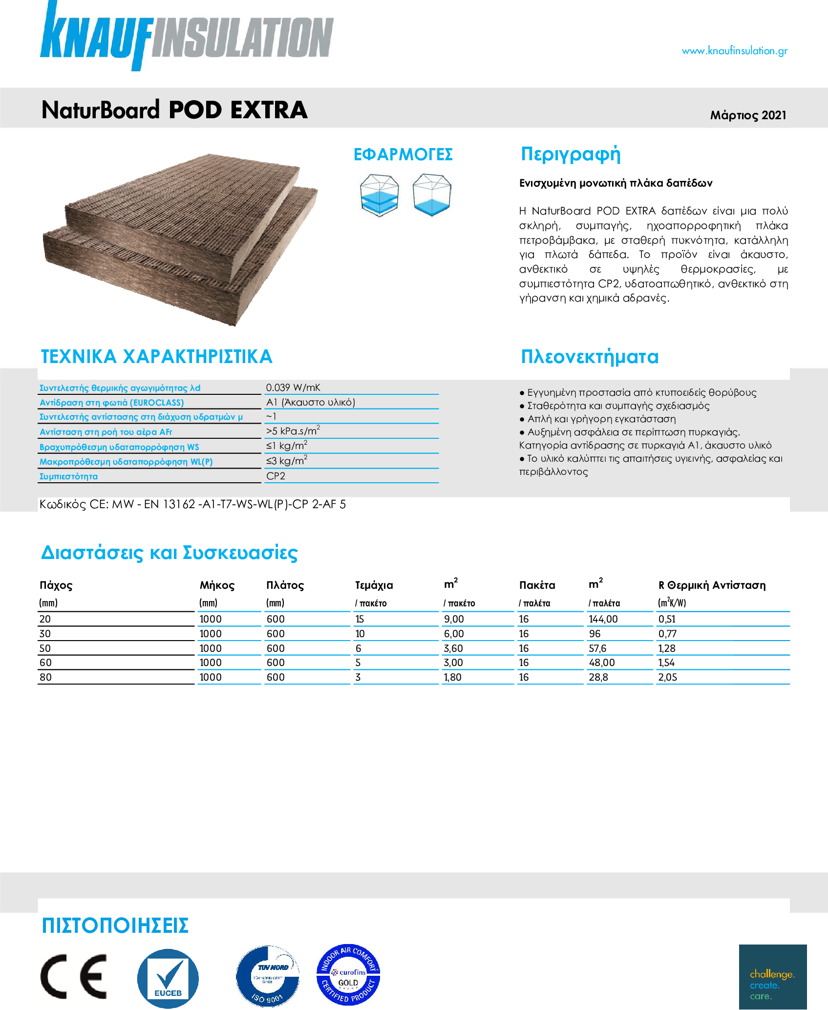 Τεχνικά Έντυπα - NaturBoard POD EXTRA