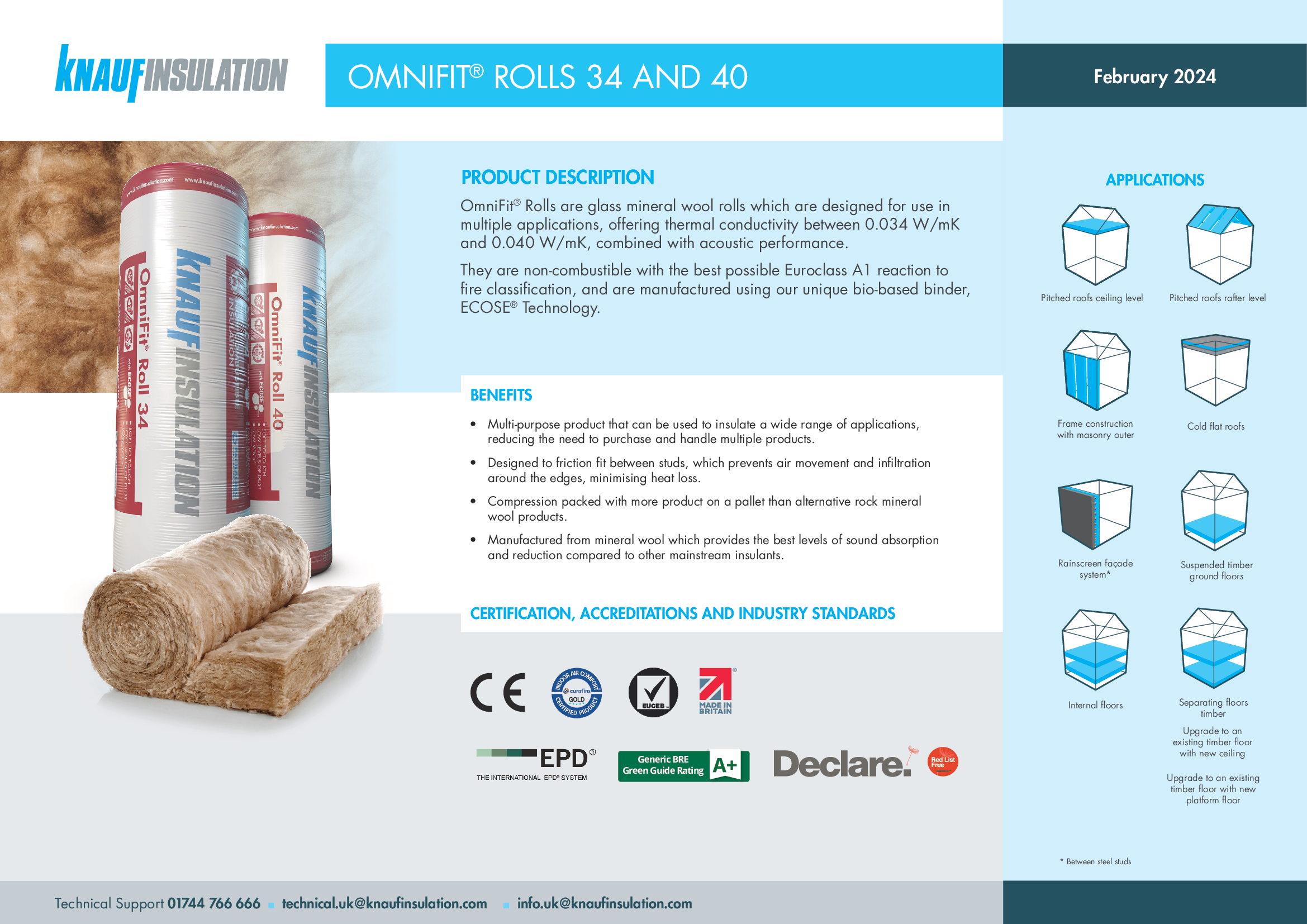 OmniFit® Rolls - Product Datasheet