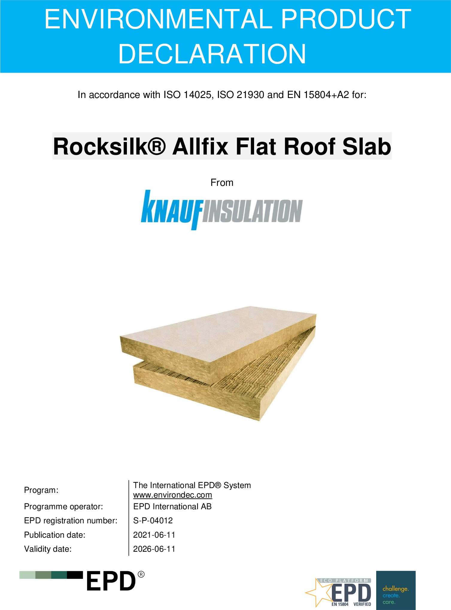 Rocksilk® Allfix Flat Roof Slab