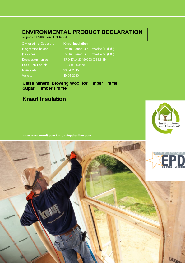 EPD - SUPAFIL Timber Frame