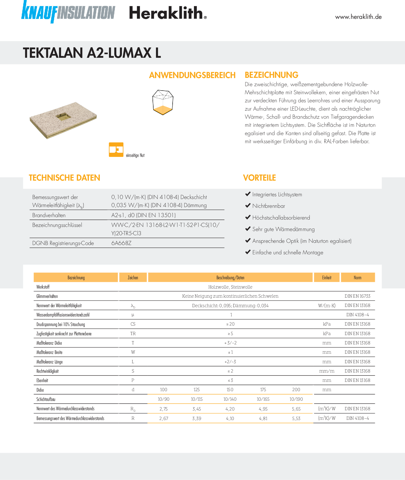 Datenblatt Tektalan A2-Lumax L